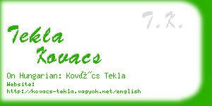 tekla kovacs business card